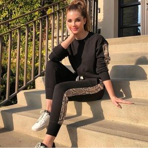 n:philanthropy Barkley Jogger XS black and python snake print sweatpant